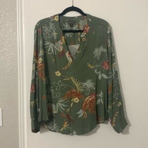 MIX Floral V-Neck Blouse